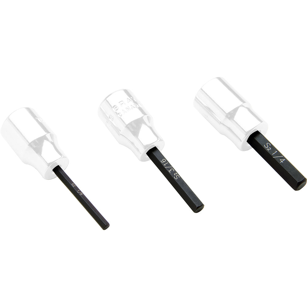 Replacement Bits for 3/8 Drive Hex Head Sockets - Standard Length