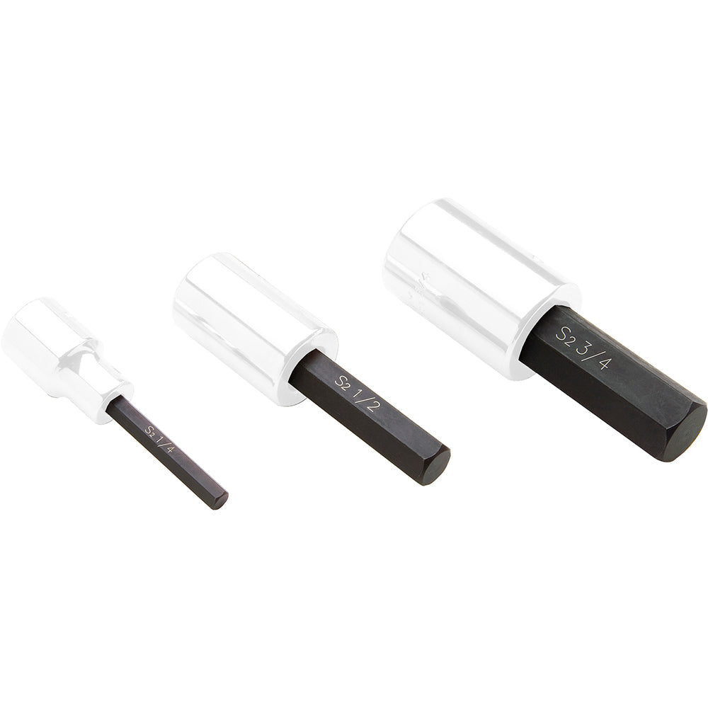 Replacement Bits for 1/2 Drive Hex Head Sockets - Standard Length