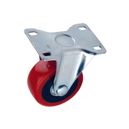5 HD Caster - Non-Locking - Non-Swiveling - 4 Hole Mounting Plate