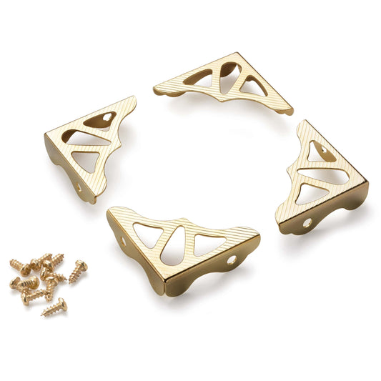 Decorative Box Corners - Brass Plated - 4 Piece