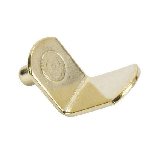 Bracket Style Shelf Support - 1/4 Pin - Brass - 25 Pack
