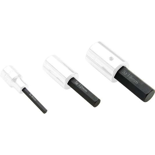 Replacement Bits for 1/2 Drive Metric Hex Head Sockets - Standard Length