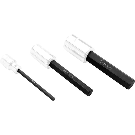 Replacement Bits for 1/2 Drive Metric Hex Head Sockets - Extra Long